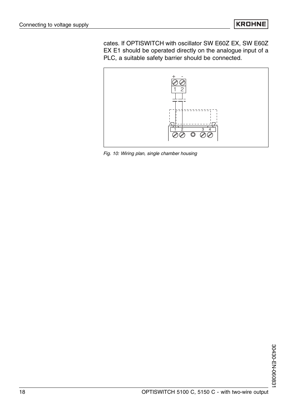 KROHNE OPTISWITCH 5100C 2wire EN User Manual | Page 18 / 36