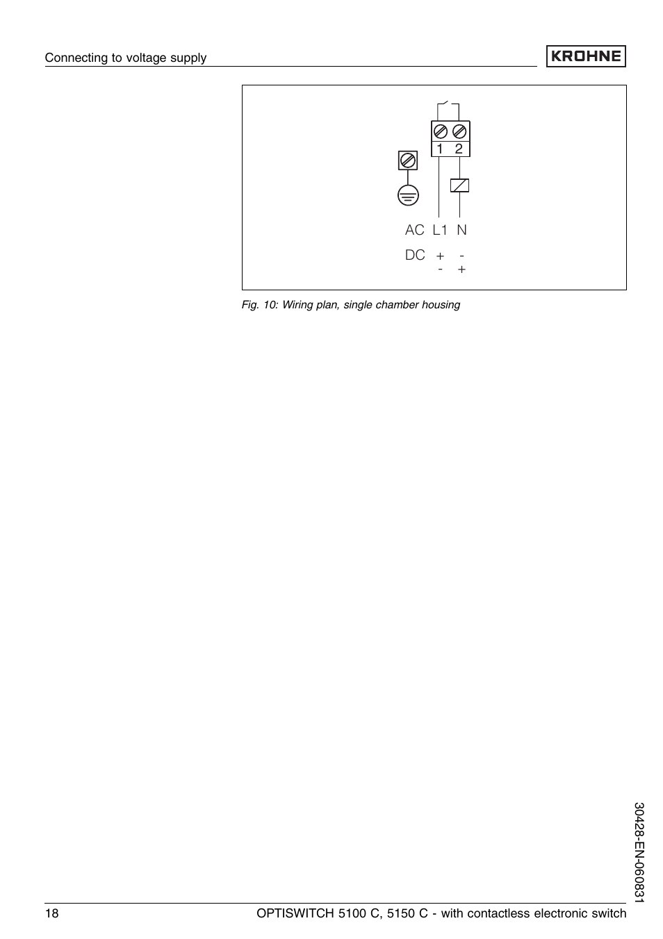 KROHNE OPTISWITCH 5100C Contactless EN User Manual | Page 18 / 32