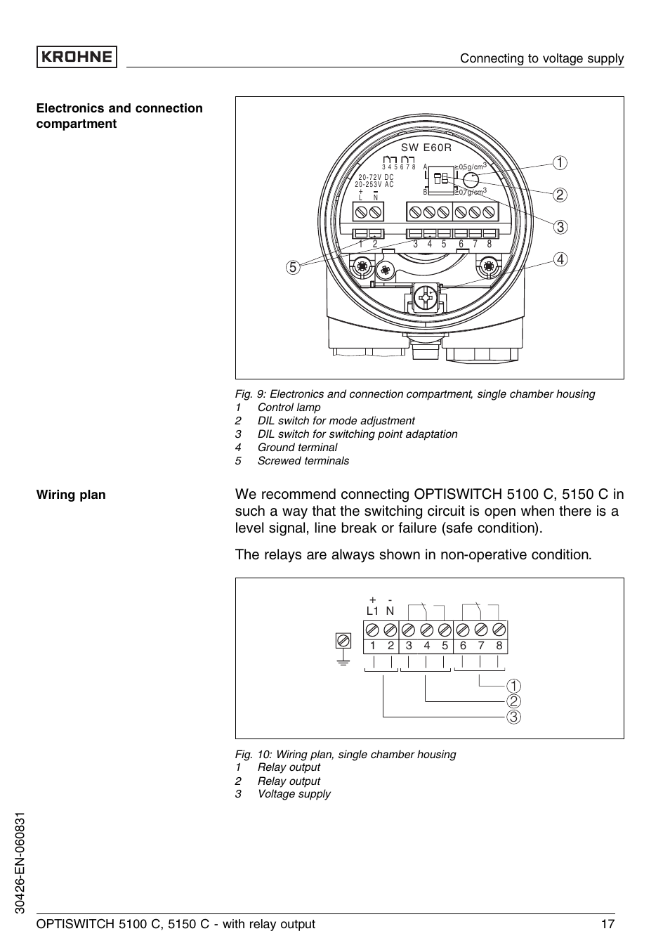 KROHNE OPTISWITCH 5100C Relay EN User Manual | Page 17 / 32