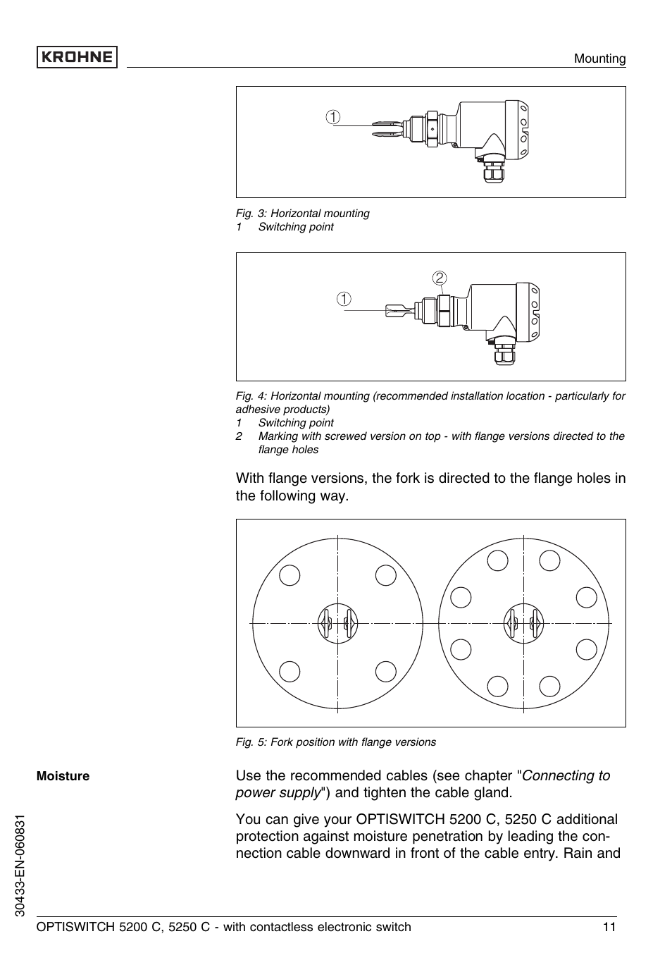 KROHNE OPTISWITCH 5200C Contactless EN User Manual | Page 11 / 36