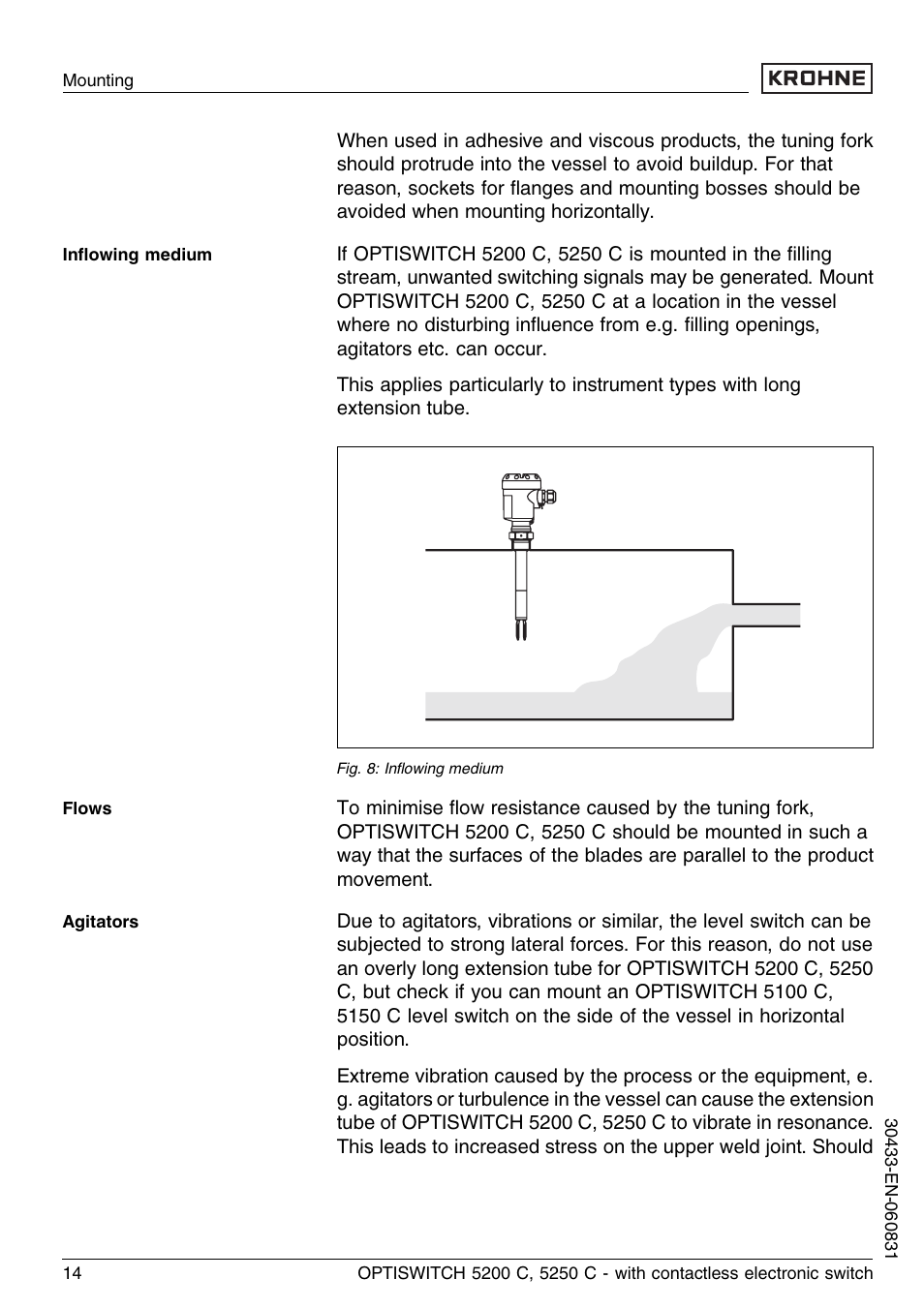 KROHNE OPTISWITCH 5200C Contactless EN User Manual | Page 14 / 36