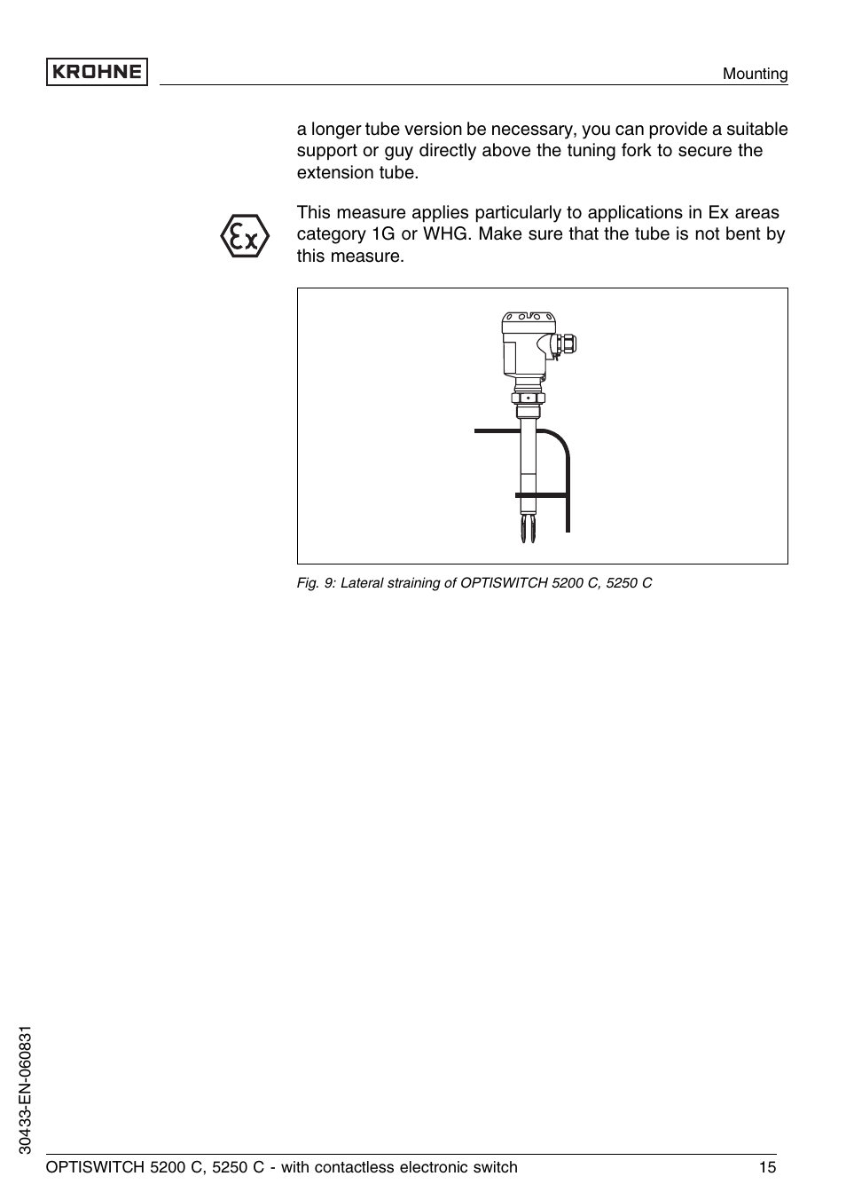 KROHNE OPTISWITCH 5200C Contactless EN User Manual | Page 15 / 36