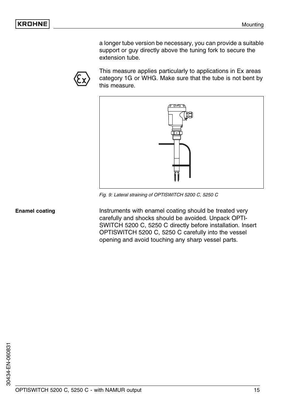 KROHNE OPTISWITCH 5200C Namur EN User Manual | Page 15 / 36