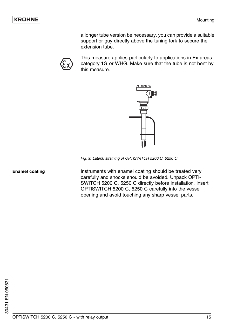 KROHNE OPTISWITCH 5200C Relay EN User Manual | Page 15 / 36