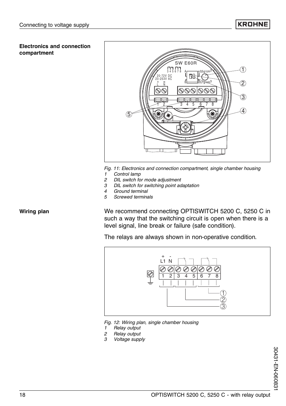 KROHNE OPTISWITCH 5200C Relay EN User Manual | Page 18 / 36