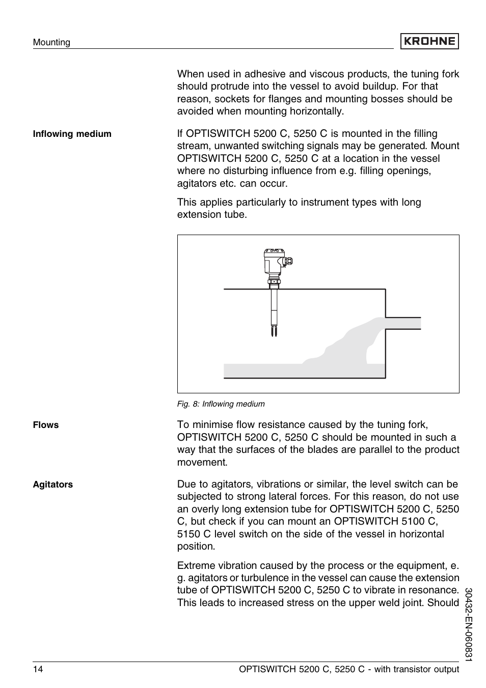 KROHNE OPTISWITCH 5200C Transistor EN User Manual | Page 14 / 36