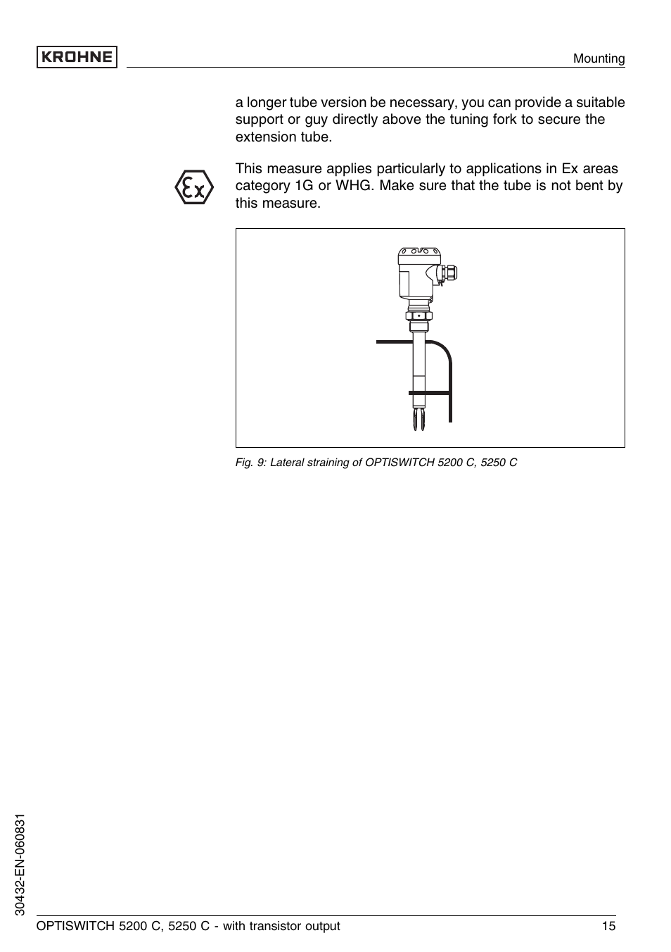 KROHNE OPTISWITCH 5200C Transistor EN User Manual | Page 15 / 36