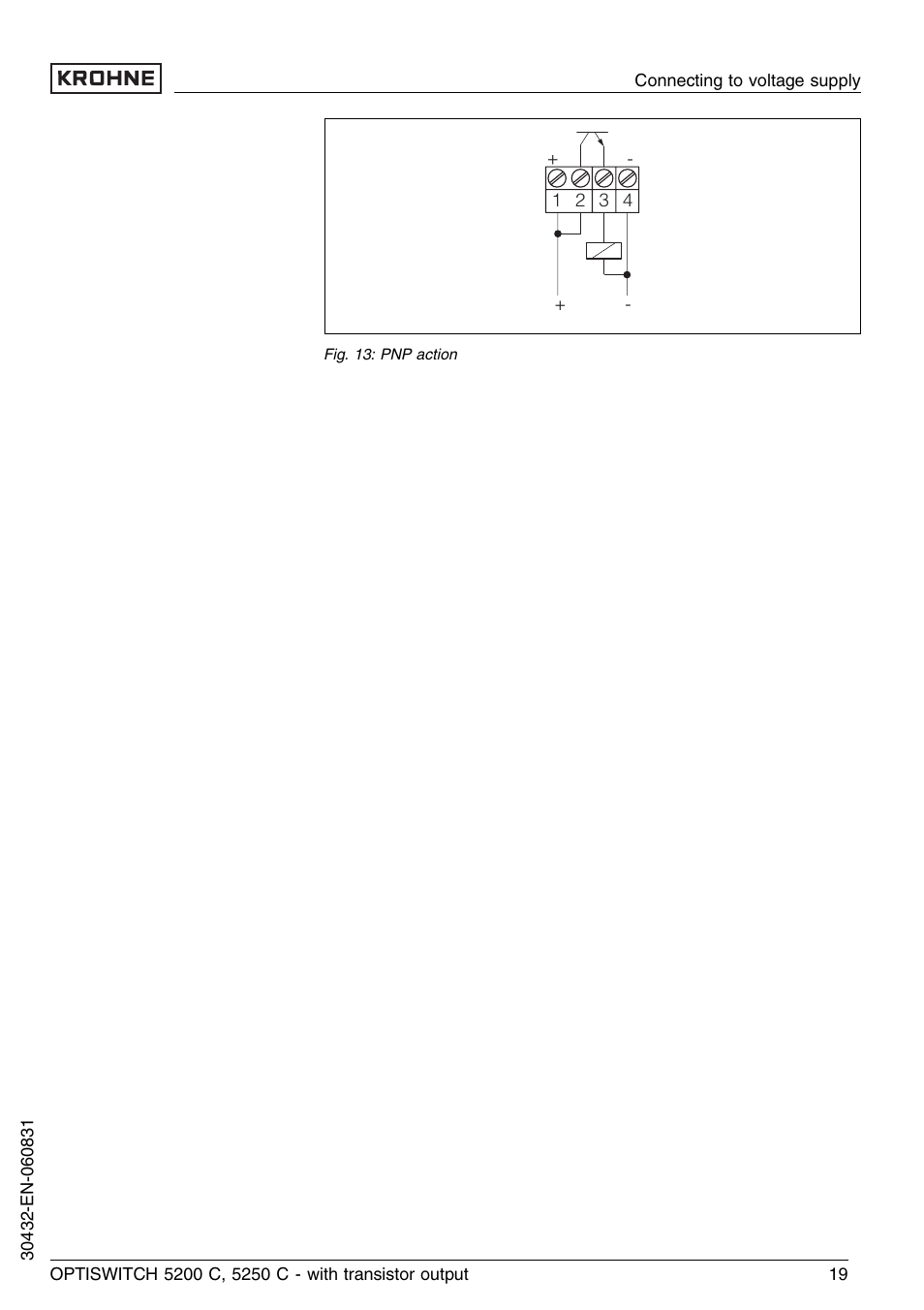 KROHNE OPTISWITCH 5200C Transistor EN User Manual | Page 19 / 36