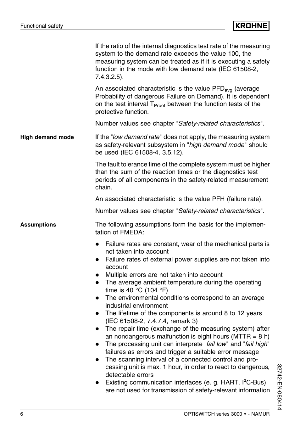 KROHNE OPTISWITCH 3x00C NAMUR SIL EN User Manual | Page 6 / 12
