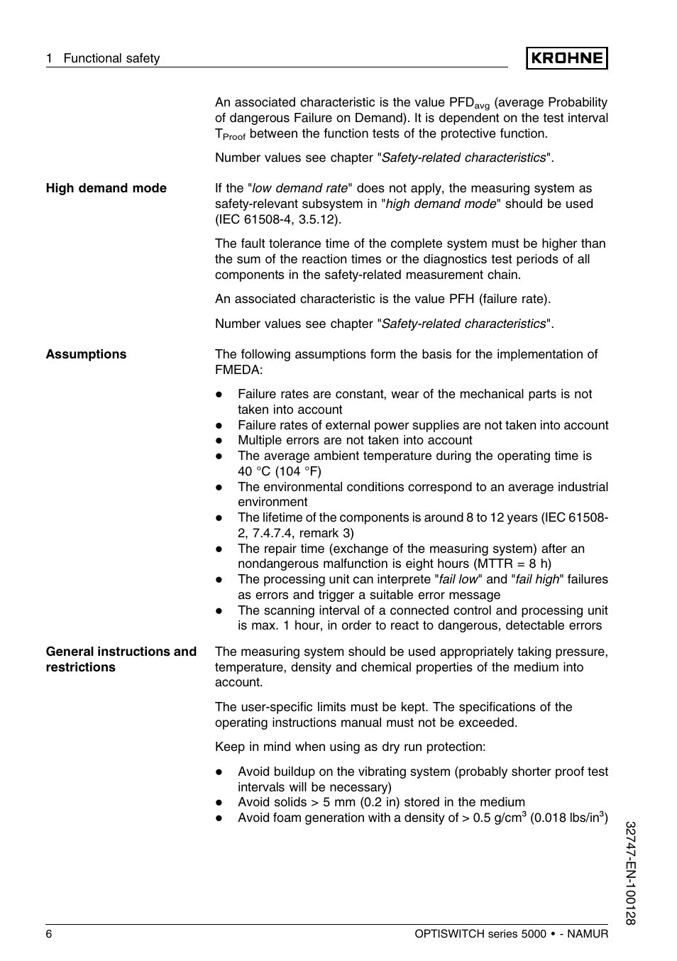 KROHNE OPTISWITCH 5xx0C NAMUR SIL EN User Manual | Page 6 / 12