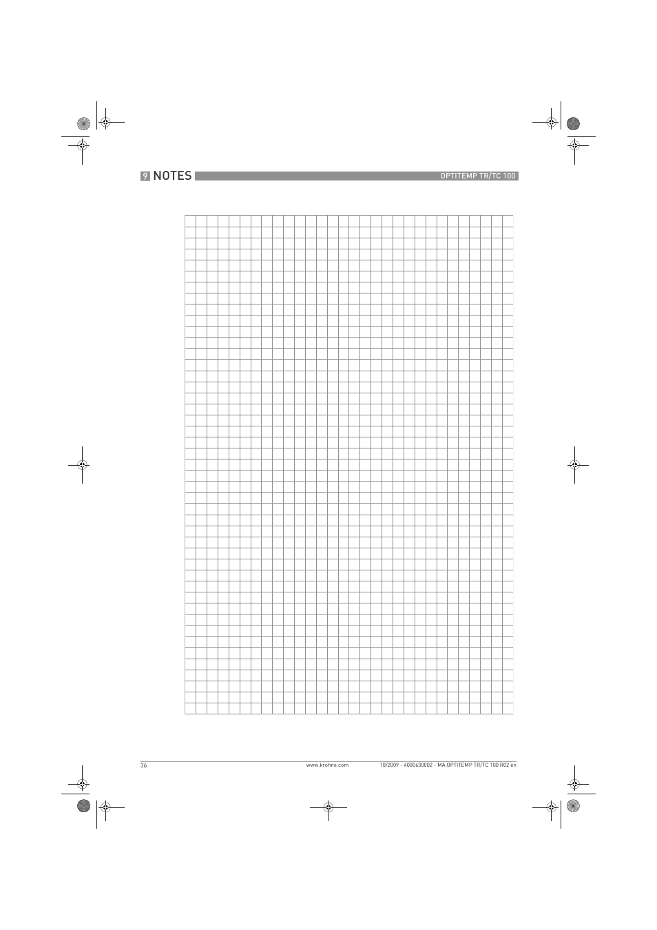 KROHNE OPTITEMP TR 100-TC 100 EN User Manual | Page 36 / 37