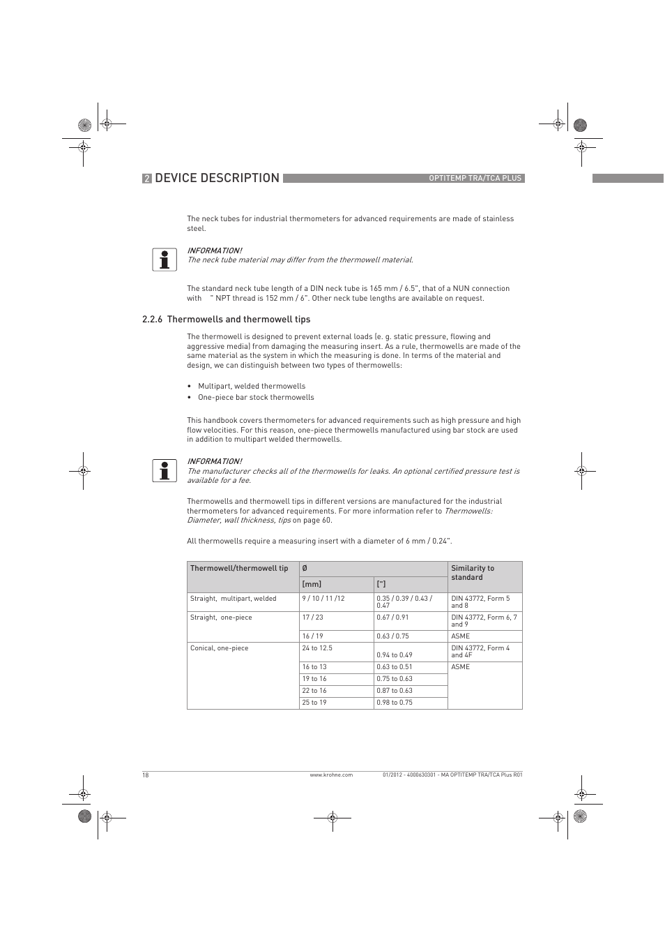 Device description | KROHNE OPTITEMP TRA-TCA Plus EN User Manual | Page 18 / 76