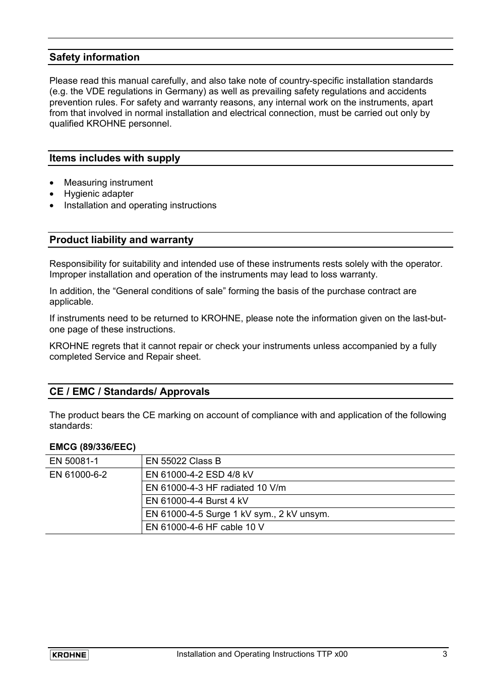 KROHNE TTP 400 EN User Manual | Page 3 / 15