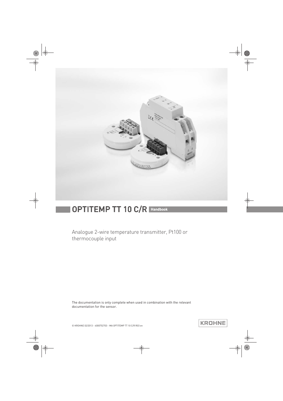 KROHNE OPTITEMP TT 10 C-R EN User Manual | 52 pages