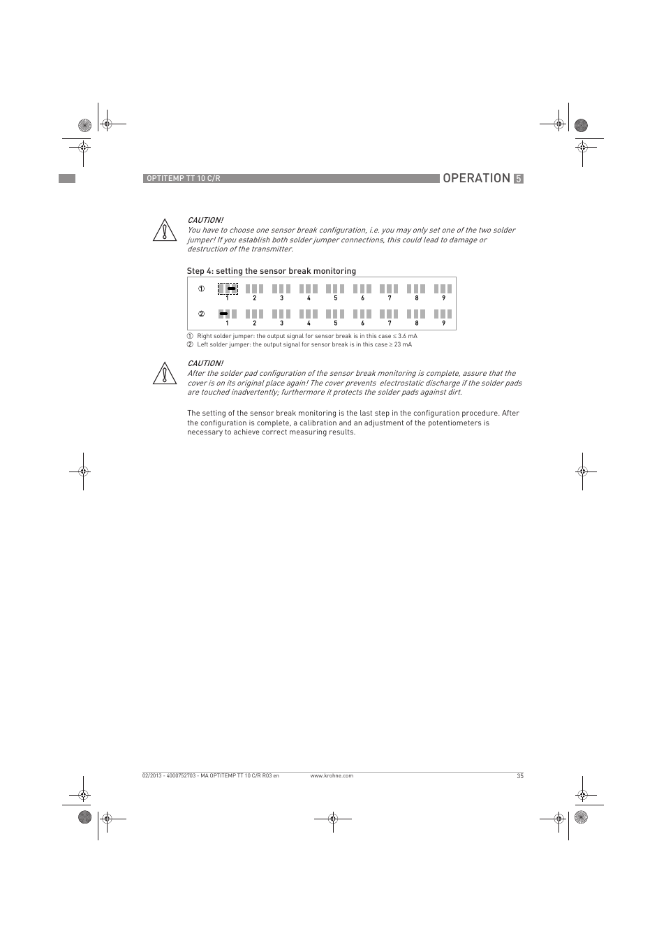 Operation | KROHNE OPTITEMP TT 10 C-R EN User Manual | Page 35 / 52