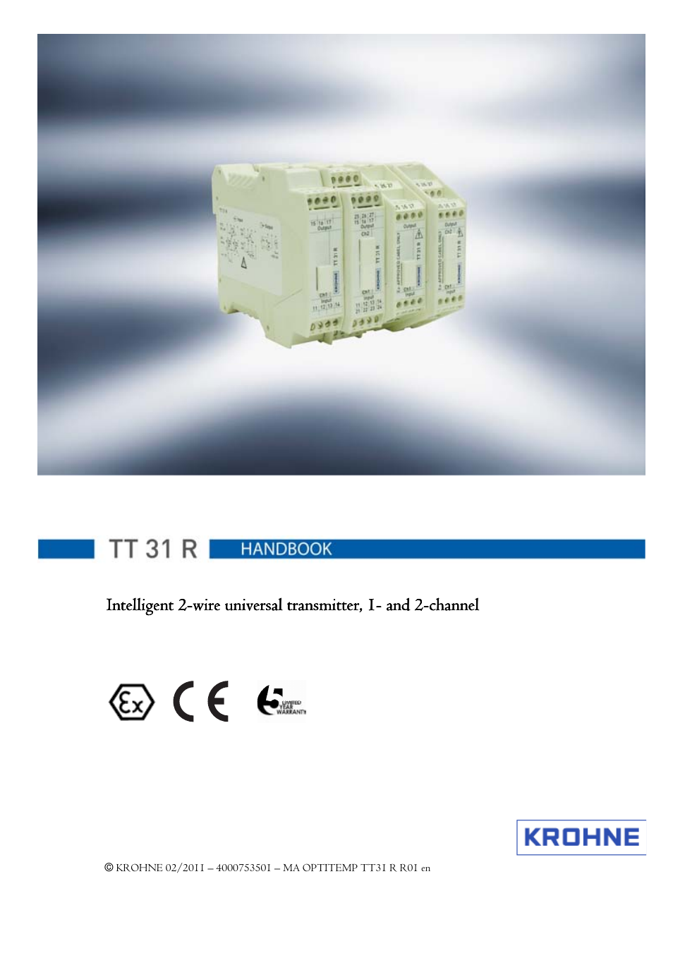 KROHNE OPTITEMP TT 31 R EN User Manual | 28 pages