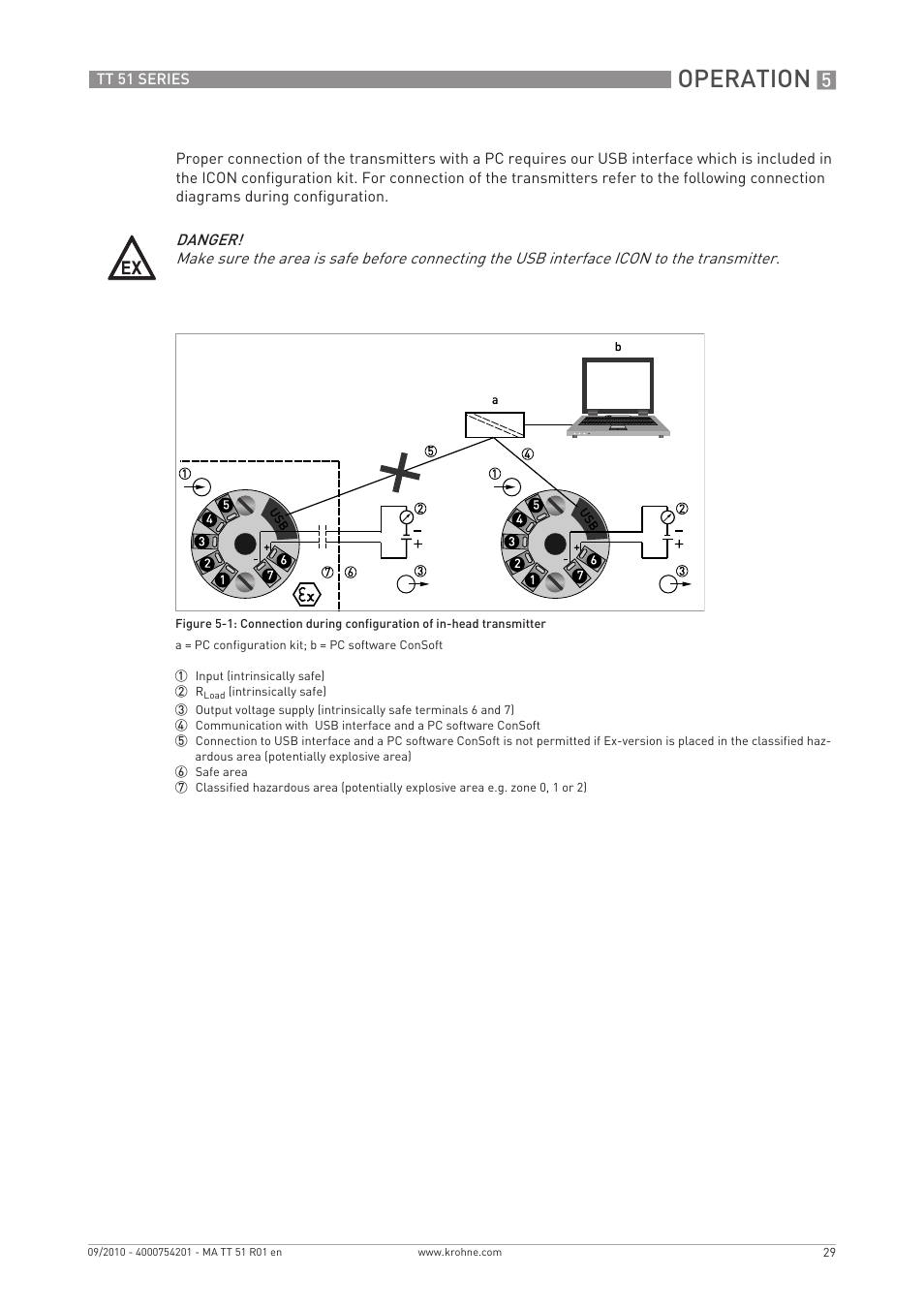 Operation | KROHNE OPTITEMP TT 51 EN User Manual | Page 29 / 52