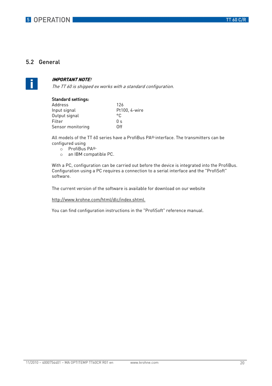 2 general | KROHNE OPTITEMP TT 60 C-R EN User Manual | Page 20 / 32