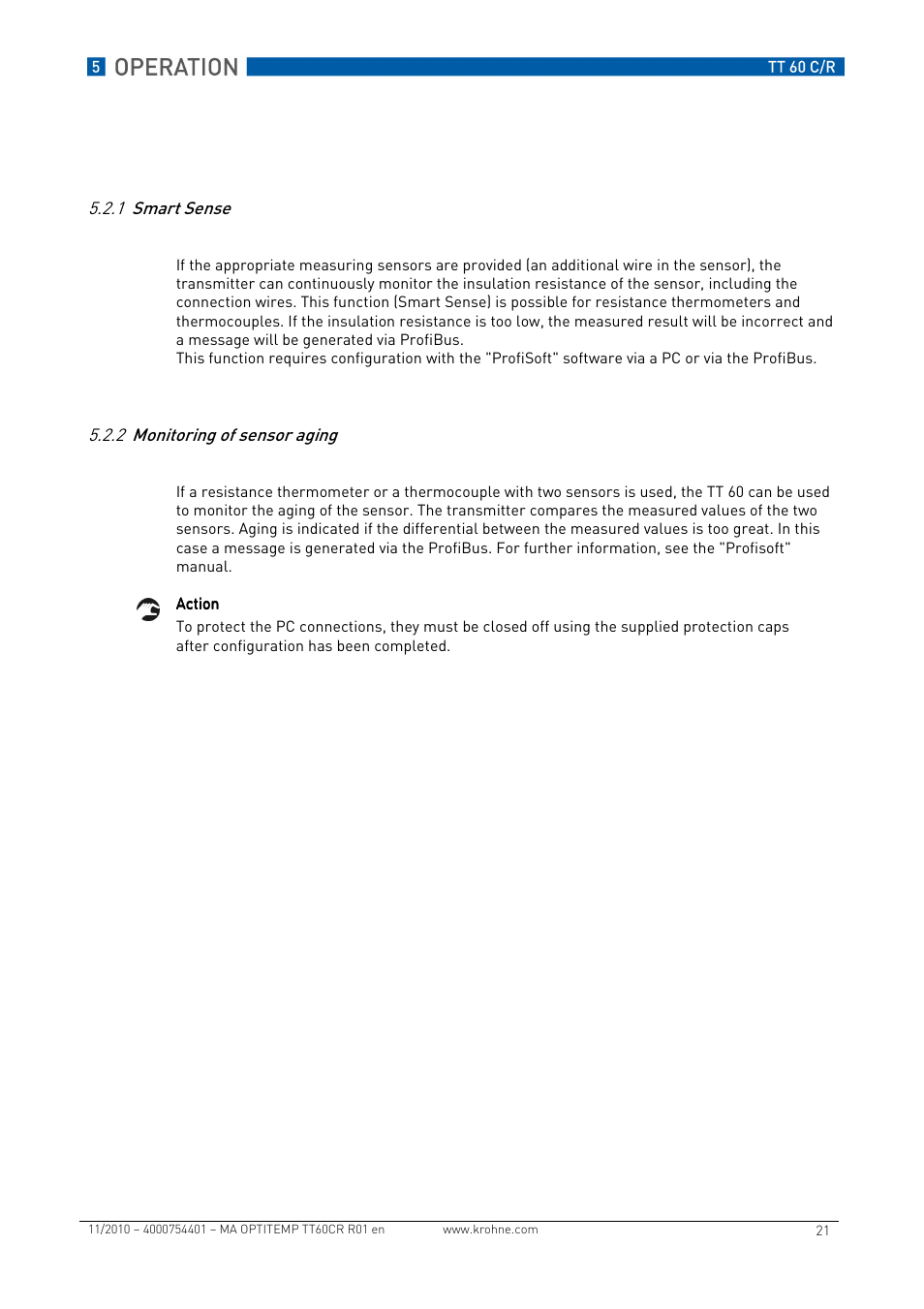 KROHNE OPTITEMP TT 60 C-R EN User Manual | Page 21 / 32