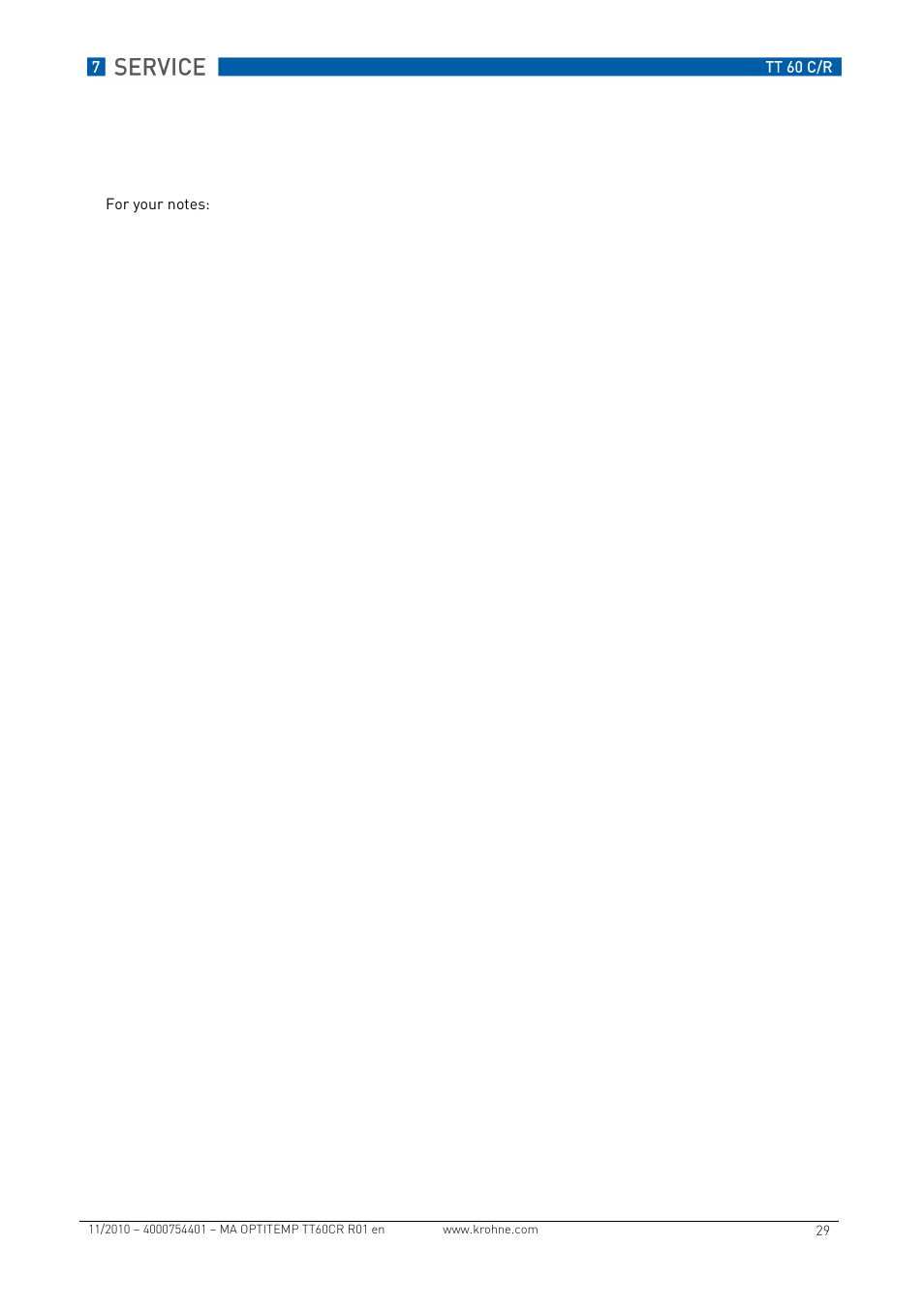 KROHNE OPTITEMP TT 60 C-R EN User Manual | Page 29 / 32