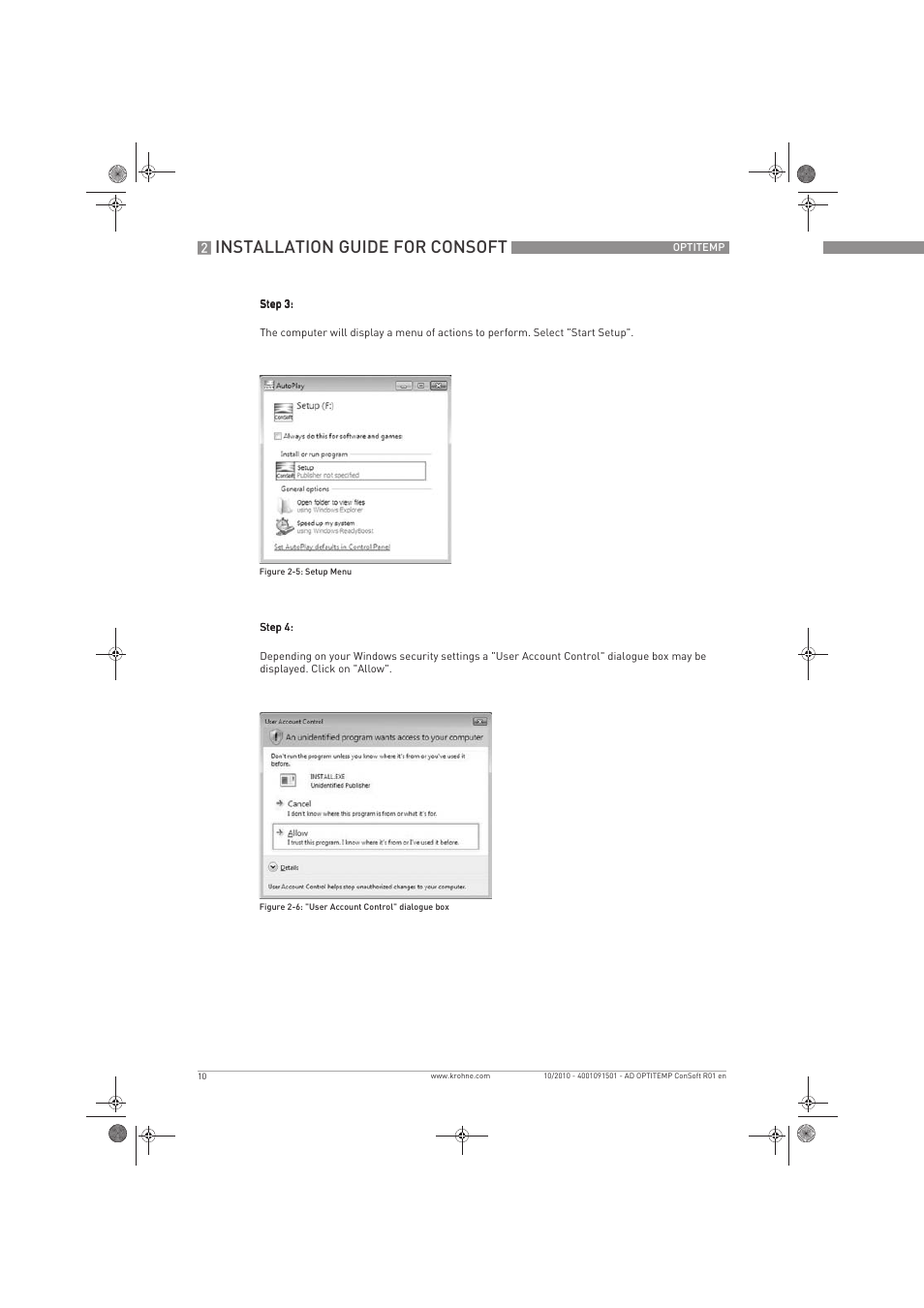 Installation guide for consoft | KROHNE OPTITEMP ConSoft TT 20-51 EN User Manual | Page 10 / 24