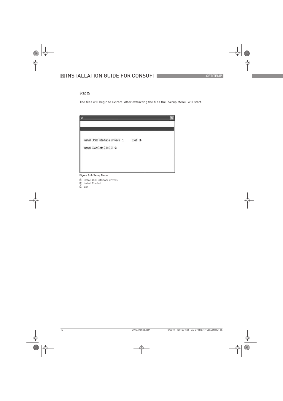 Installation guide for consoft | KROHNE OPTITEMP ConSoft TT 20-51 EN User Manual | Page 12 / 24