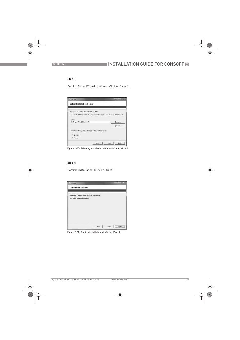 Installation guide for consoft | KROHNE OPTITEMP ConSoft TT 20-51 EN User Manual | Page 19 / 24