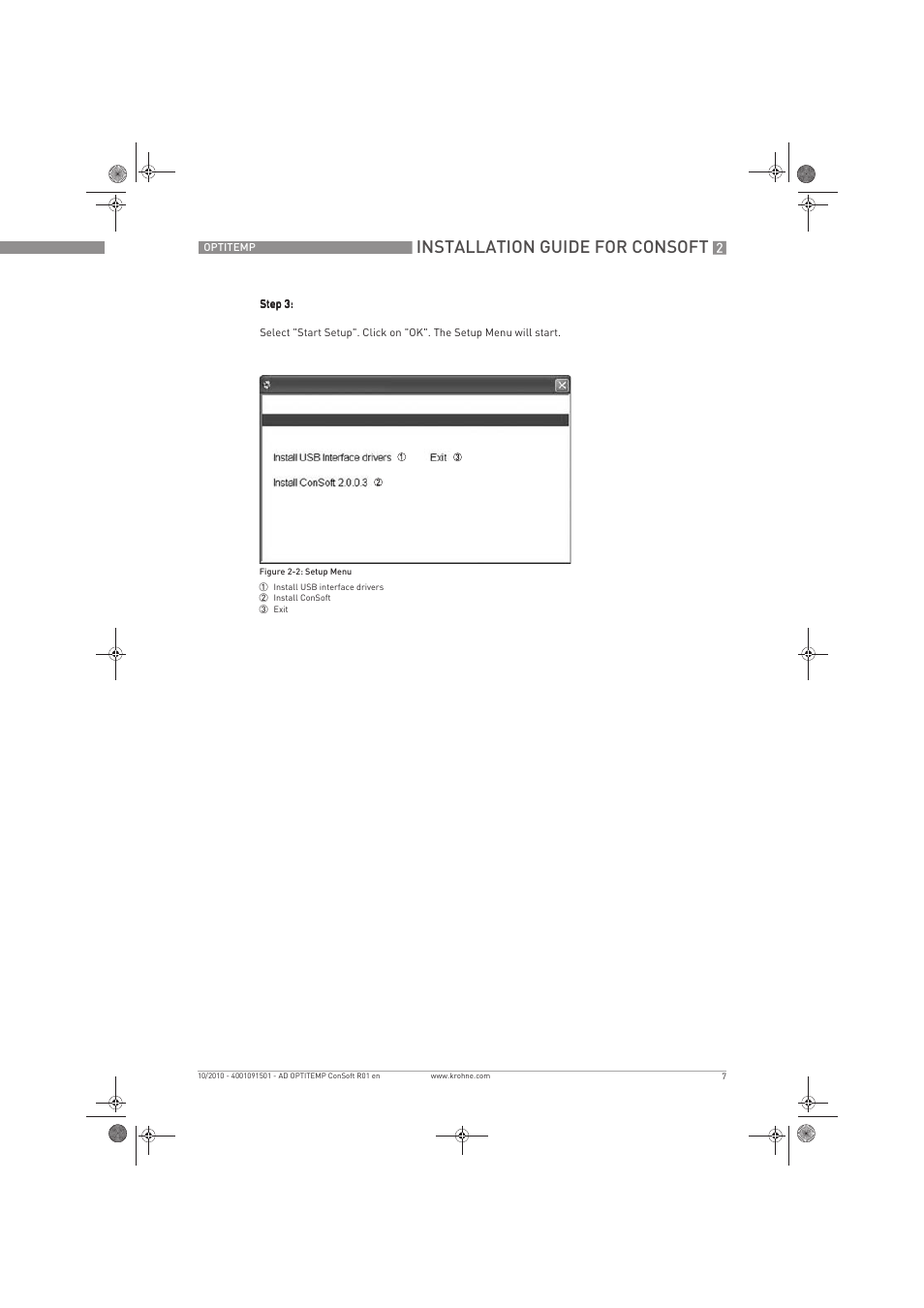 Installation guide for consoft | KROHNE OPTITEMP ConSoft TT 20-51 EN User Manual | Page 7 / 24