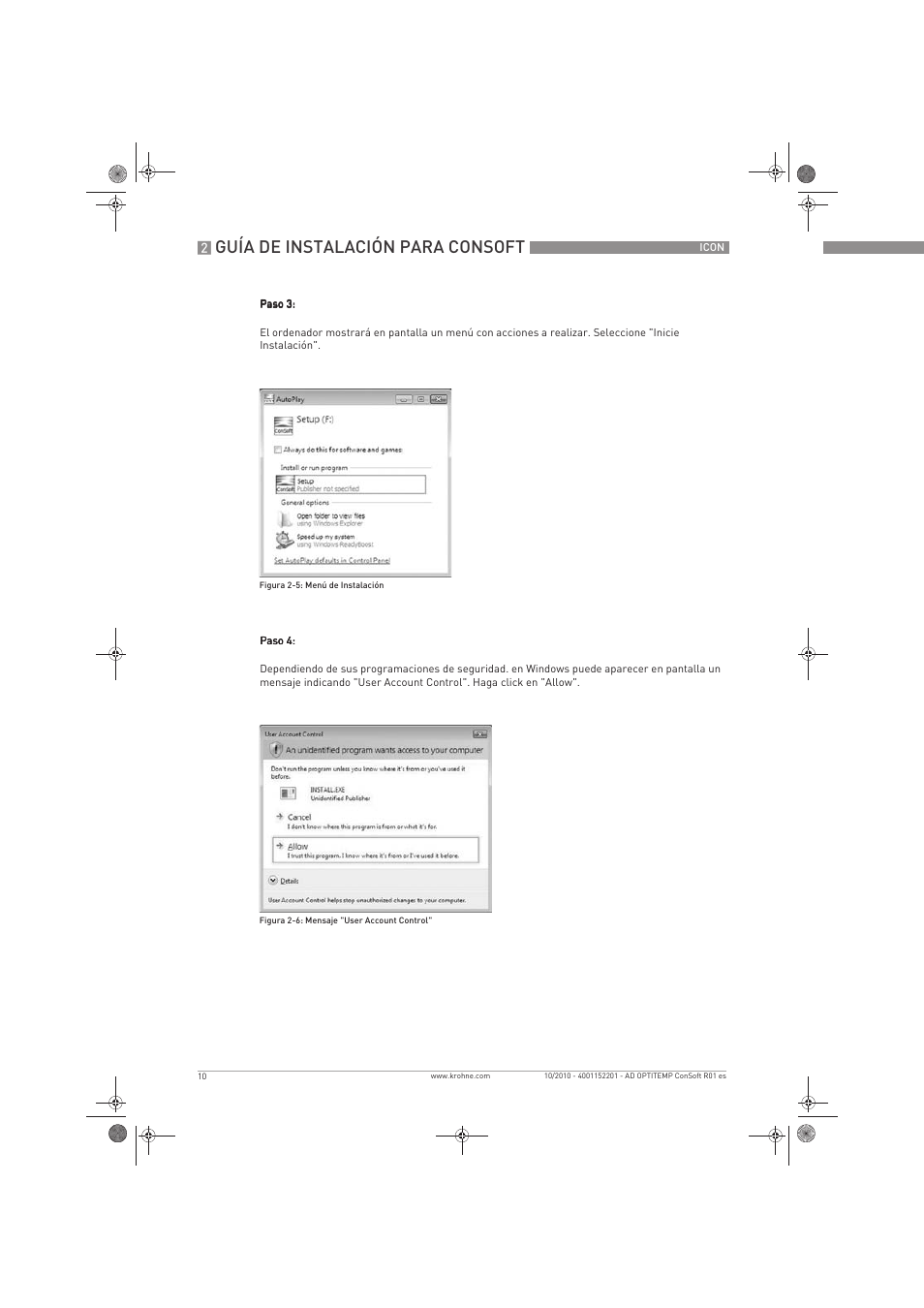 Guía de instalación para consoft | KROHNE OPTITEMP ConSoft TT 20-51 ES User Manual | Page 10 / 24