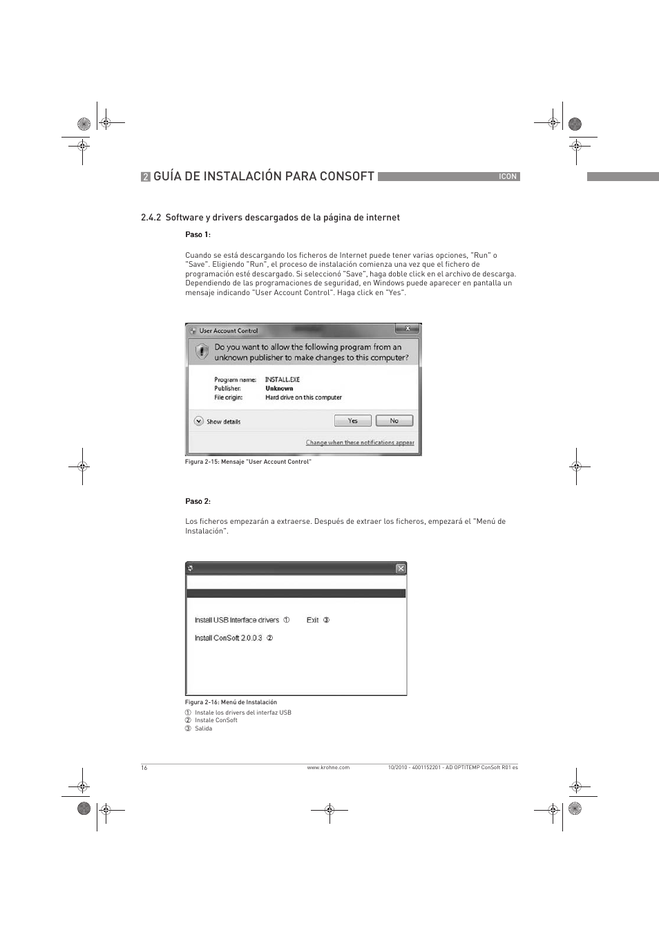 Guía de instalación para consoft | KROHNE OPTITEMP ConSoft TT 20-51 ES User Manual | Page 16 / 24