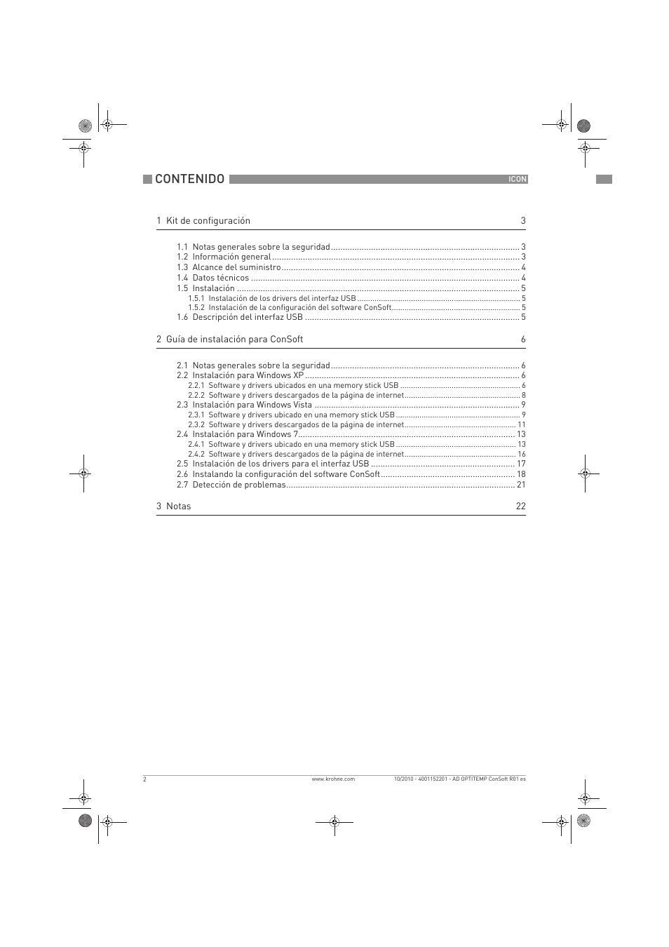 KROHNE OPTITEMP ConSoft TT 20-51 ES User Manual | Page 2 / 24