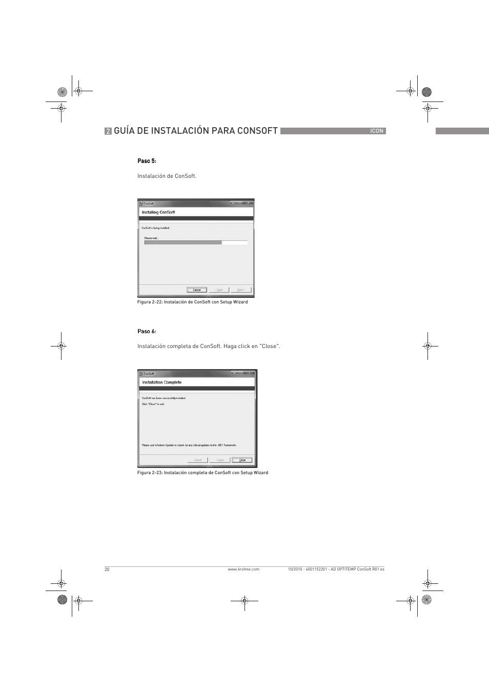 Guía de instalación para consoft | KROHNE OPTITEMP ConSoft TT 20-51 ES User Manual | Page 20 / 24