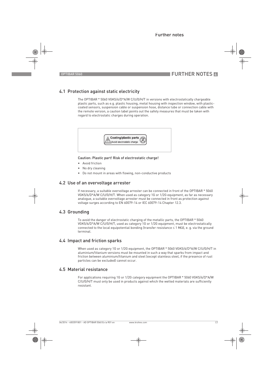 KROHNE OPTIBAR PM 5060 C Ex ia EN User Manual | Page 17 / 20