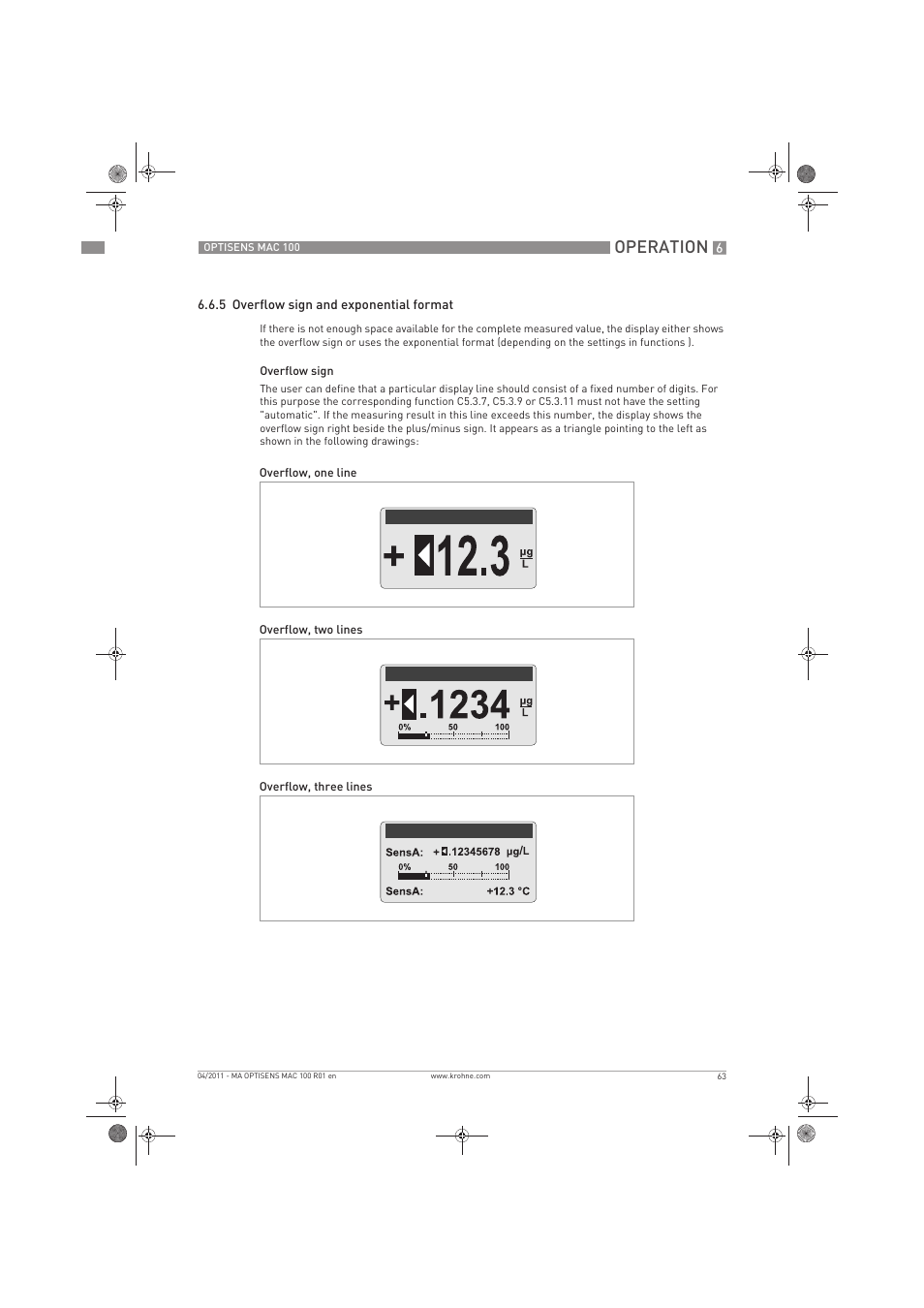 Operation | KROHNE MAC 100 EN User Manual | Page 63 / 84