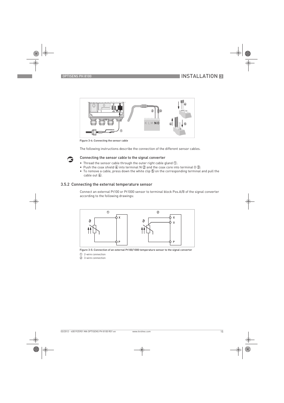 Installation | KROHNE OPTISENS PH 8100 EN User Manual | Page 15 / 52