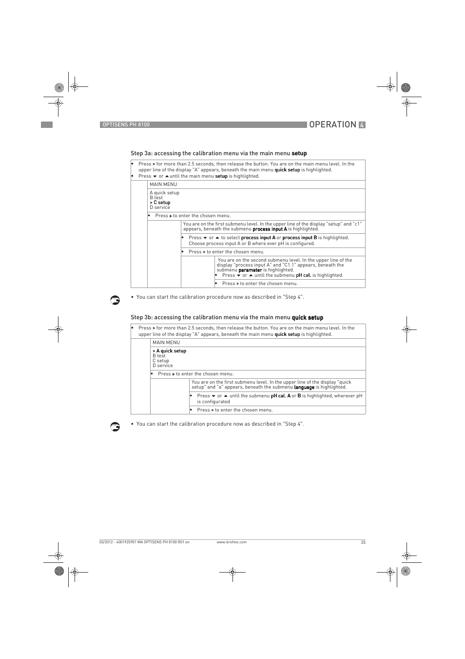 Operation | KROHNE OPTISENS PH 8100 EN User Manual | Page 35 / 52