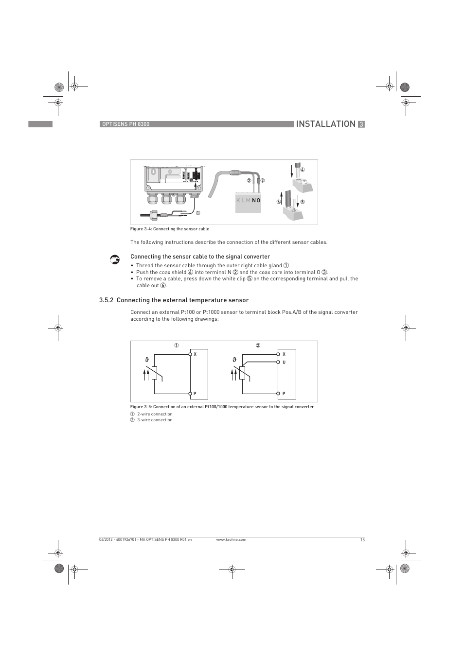 Installation | KROHNE OPTISENS PH 8300 EN User Manual | Page 15 / 52