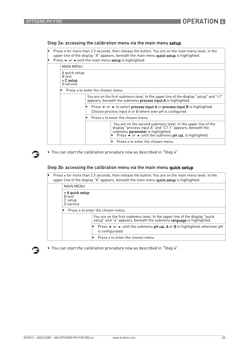 Operation | KROHNE OPTISENS PH 9100 EN User Manual | Page 33 / 48
