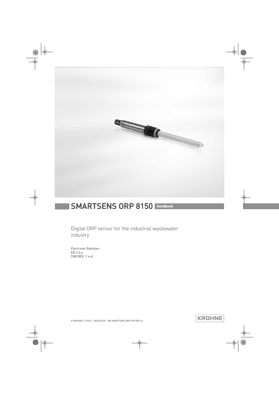 KROHNE SMARTSENS ORP 8150 EN User Manual | 36 pages