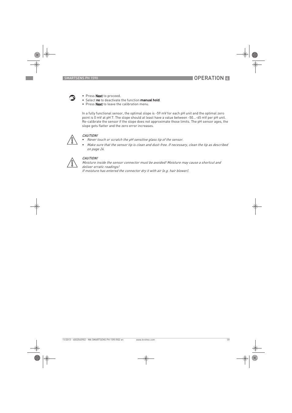 Operation | KROHNE SMARTSENS PH 1590 EN User Manual | Page 19 / 44