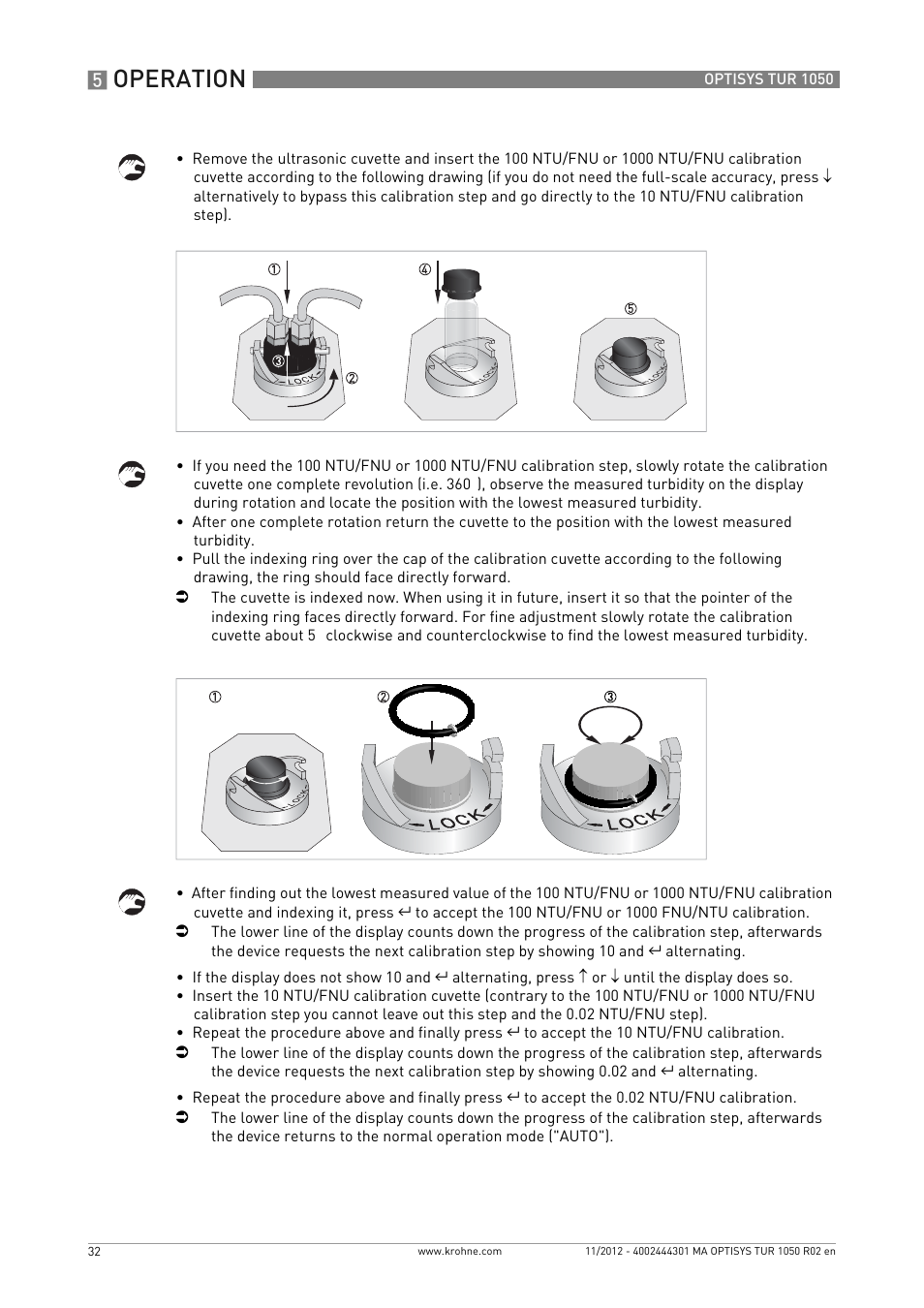 Operation | KROHNE OPTISYS TUR 1050 EN User Manual | Page 32 / 60