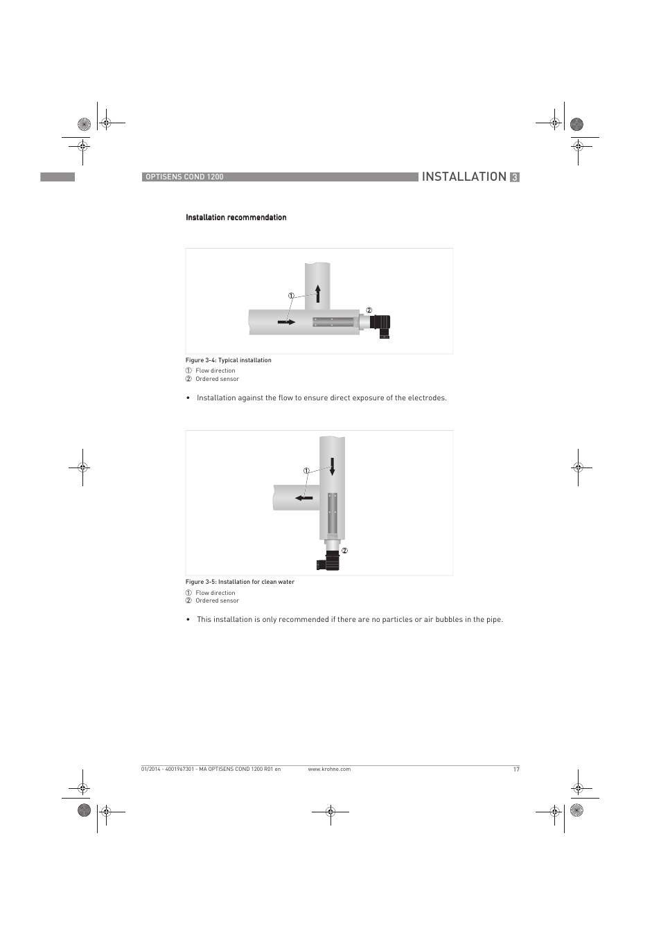 Installation | KROHNE OPTISENS COND 1200 EN User Manual | Page 17 / 44