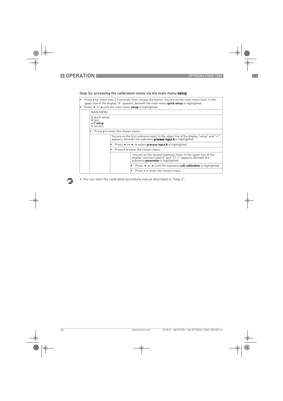 Operation | KROHNE OPTISENS COND 1200 EN User Manual | Page 32 / 44