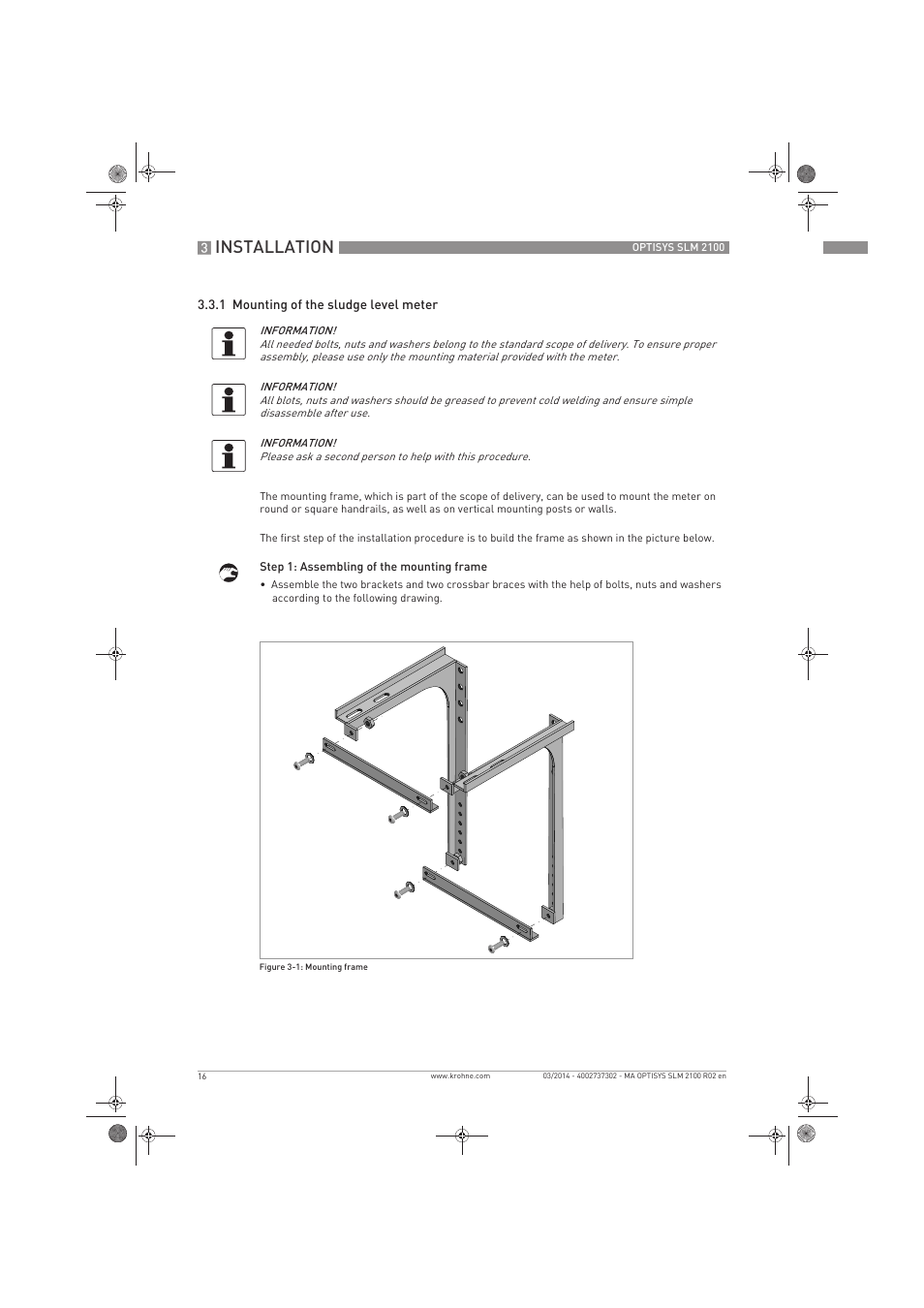 Installation | KROHNE OPTISYS SLM 2100 EN User Manual | Page 16 / 76