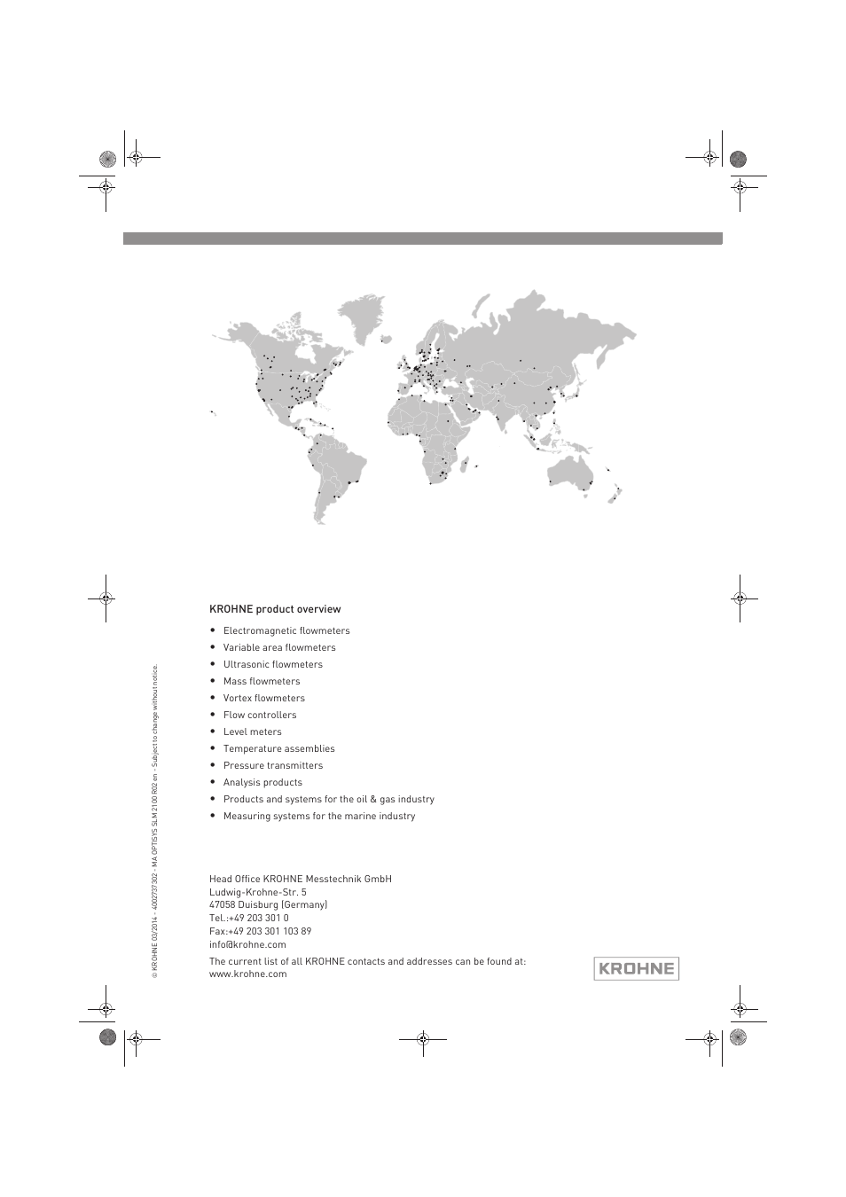 KROHNE OPTISYS SLM 2100 EN User Manual | Page 76 / 76