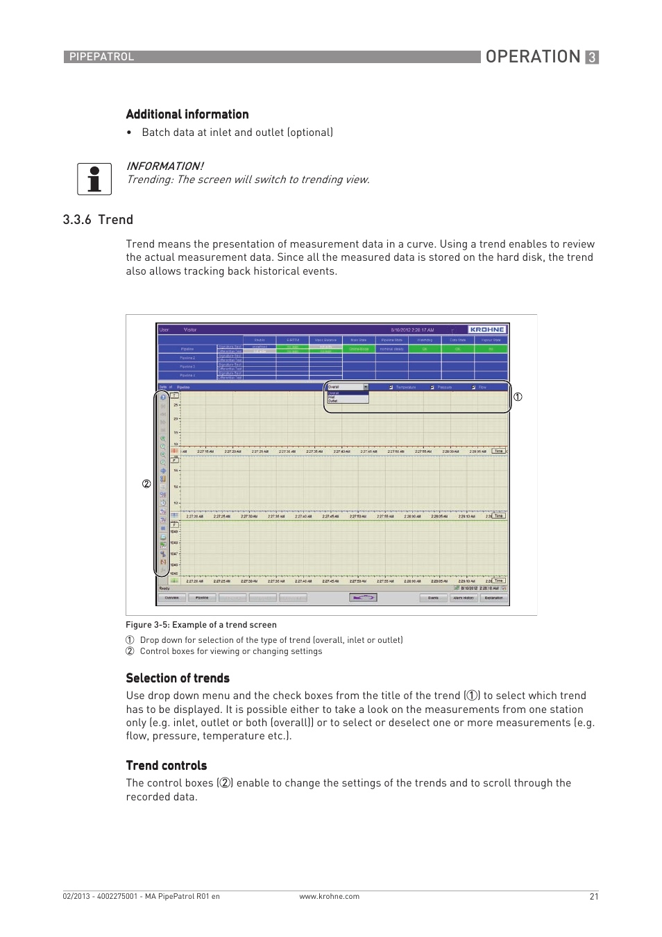 Operation | KROHNE PipePatro EN User Manual | Page 21 / 48