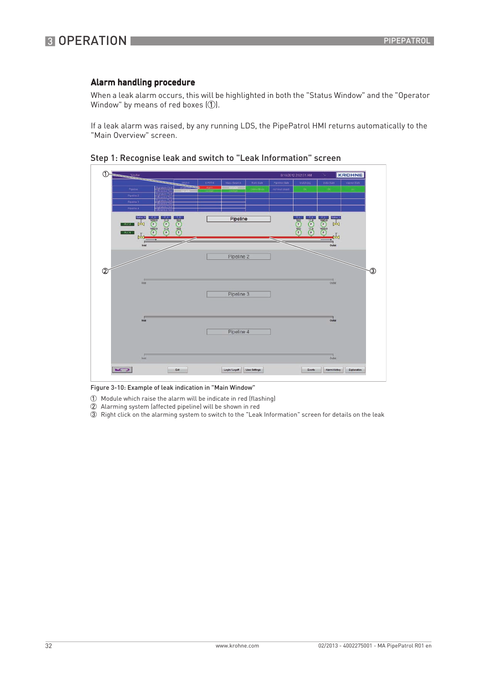 Operation | KROHNE PipePatro EN User Manual | Page 32 / 48