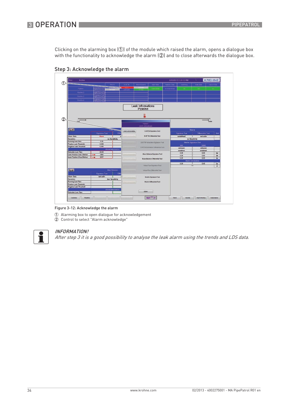 Operation | KROHNE PipePatro EN User Manual | Page 34 / 48