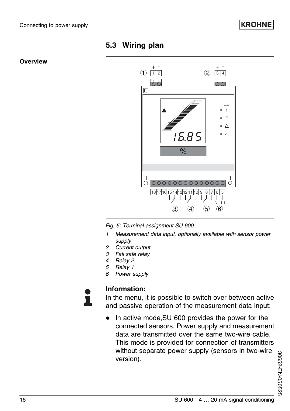 3 wiring plan | KROHNE SU 600 EN User Manual | Page 16 / 36