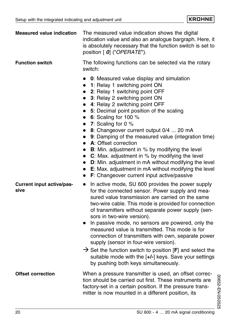 KROHNE SU 600 EN User Manual | Page 20 / 36